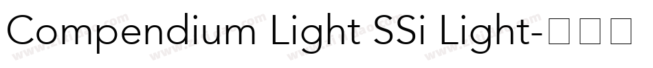 Compendium Light SSi Light字体转换